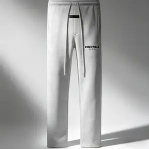 Fear of God Essentials SS22 Menswear Men's Relaxed Fleece-Lined Sweatpants - Light Oatmeal (Beige) Plain Trouser