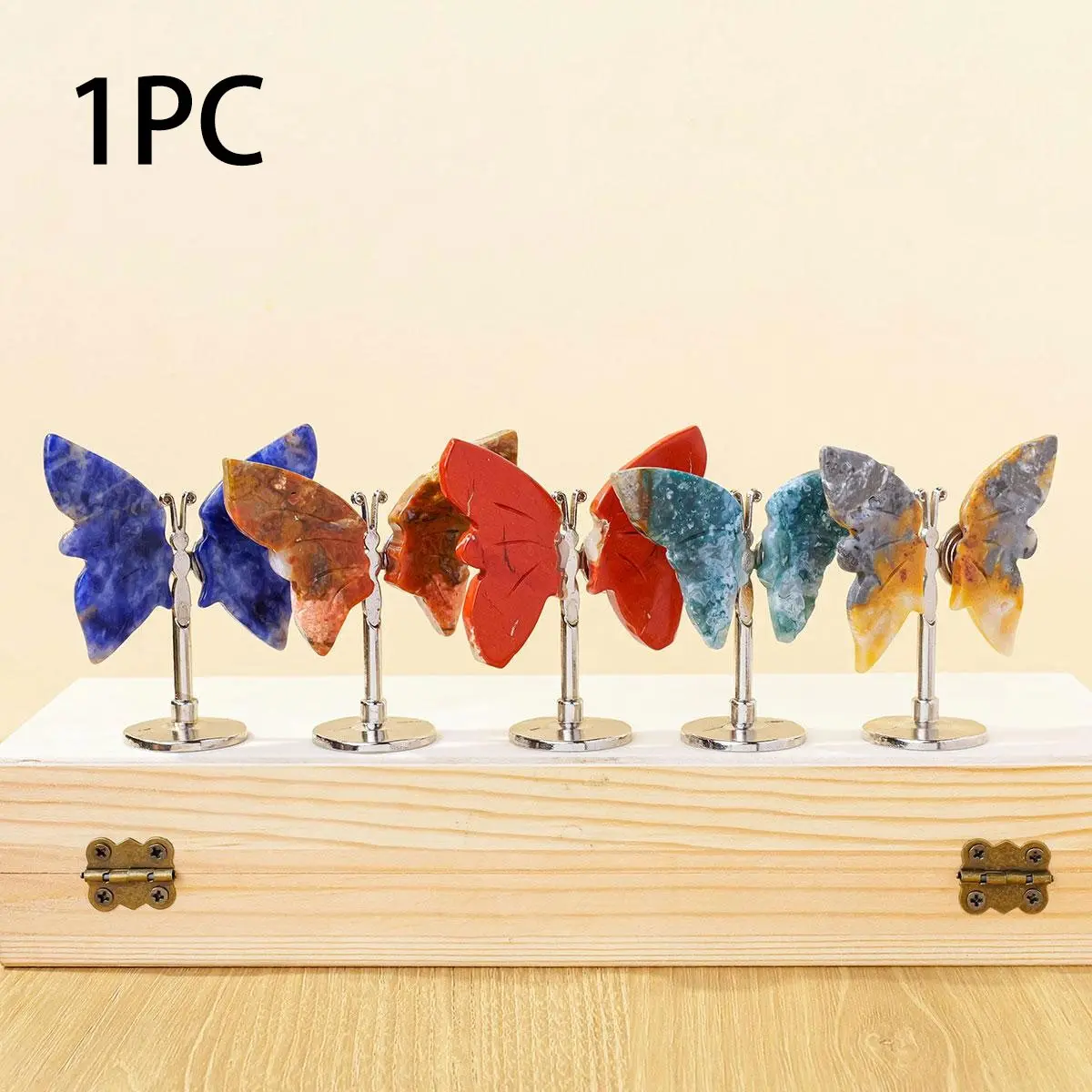 Elegant Rock Crystal Butterfly Wings Natural Gemstone Decor Home & Office Decor, Crystal Decorative Ornaments, Unique Romantic Gift for Christmas & Special Occasions, Natural Crystal Stones