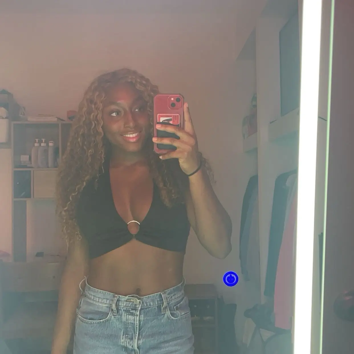 Full Length Mirror with LED Lights for Home and Dorm Use