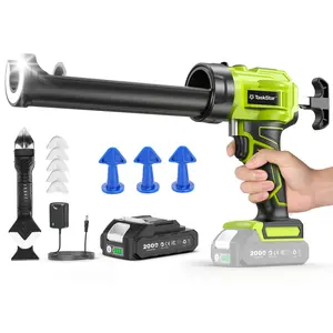 Taskstar Caulking Gun 10Oz Electric Caulking Gun with Anti-Drip, 4-Speed, LED Light -Ideal for Sealing, Filling And Repairing Windows, Bathrooms