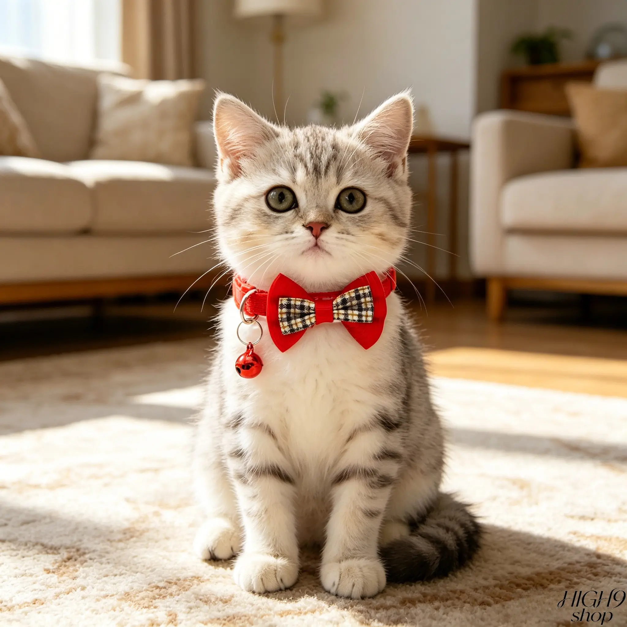 2PCS Plaid Pet Collar With Decorative Bowknot, Adjustable Cute Neck Collar Accessory For Small Cats And Puppy Dogs, Stylish Daily Wear Pet Neck Decoration For Walking, Photo Shooting And Holiday Outfit Matching