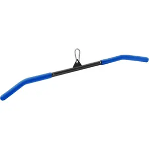 39.37 Inch LAT Pulldown Bar Attachment for Pulley Cable Machine, Curl Tricep Press Down Bar with Rubber Handle, LAT Pull Down Bar Accessories for Gym, Strength Workout, Muscle Building