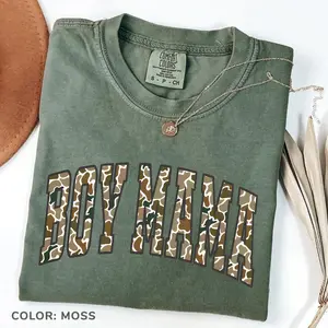 Comfort Colors Camouflage Mama Shirt, Mothers Day Gift, Mom Shirt, Retro Mama Shirt, Gift For Mom, Varsity Mama Shirt, Duck Camo Mama Shirt Gift For Women
