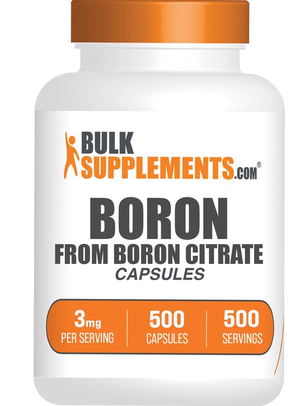 BulkSupplements.com Boron Citrate Capsules - 3mg per Serving, Gluten-Free (500 Capsules - 500 Servings)