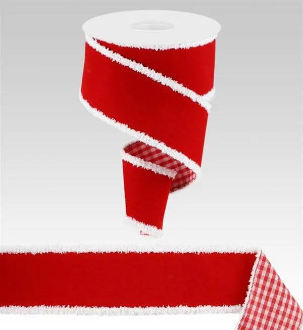 2.5" x 10yd Velvet/Gingham Back