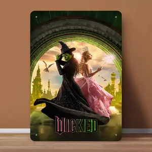Wicked Movie-Inspired Metal Wall Sign - Perfect For Man Cave, Bar, Office, Or Kitchen Decor, 8X12 Inches