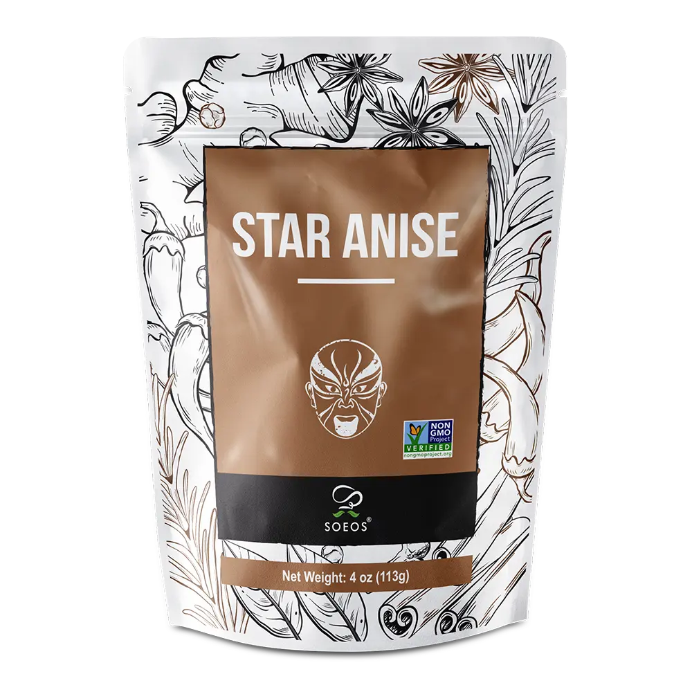 Soeos Star Anise, 4, oz (113g), Anise Seeds, Whole Chinese Star Anise Pods for Baking and Tea, Star Anise Whole Spice Flavor
