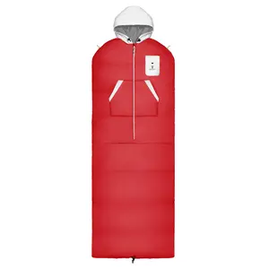 Red/White Wearable Sleeping Bag - Comfortable and Versatile Design, Ideal for Travel and Home Sleeping