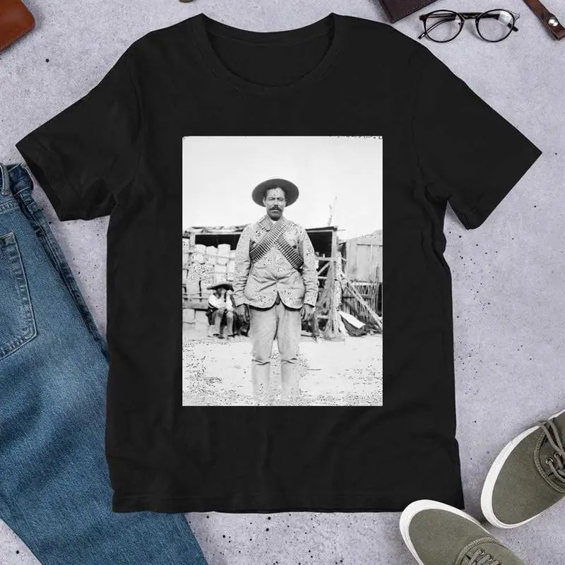 Pancho Villa T-shirt – Spanish Quote Shirt, Full Color, Full Size, Casual Streetwear Unisex Top, Vintage Mexican Streetwear Unisex Shirt