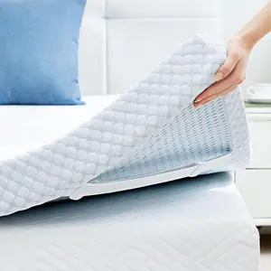 3 Inch  Cooling Memory  Mattress Topper for  , Thick Bed Mattress Pad with Cooling Soft Cover and Adjustable Straps, CertiPUR- Certified
