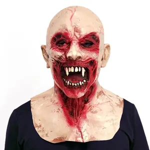 Realistic Vampire Mask, Fashion Zombie Headwear, Skin Touch Finish, Secure Fit, Party Makeup Costume, Prank, Holiday Dress-Up