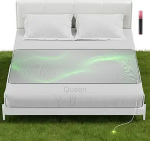 Graphene Grounding Mat for Bed Queen Size Indoor Earth Therapy for Deeper Sleep Faster Recovery Conductive Sleep Pad with Grounded Benefits Wellness Gift Kit for Women Electric Heating Pad Multifunctional Washable Soft Wrap Mattress Pad