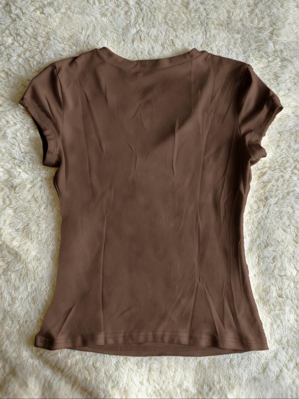 26 Valentine's Day wing print retro y2k trendy fashion women's V-neck short sleeved T-shirt