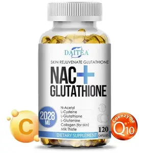 NAC + Glutathione Capsules With Vitamin C | Antioxidant Supplement For Daily Wellness & Balance Support | Vegan Capsules For Adults | 120 Capsules
