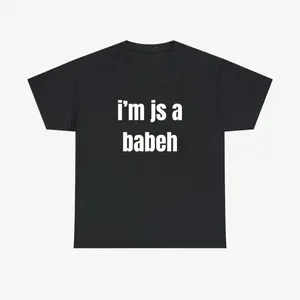Women's 'I'm Just A Girl' Graphic Cotton T-shirt, Casual Short Sleeve Streetwear with Round Neck and Comfy Unisex Fit