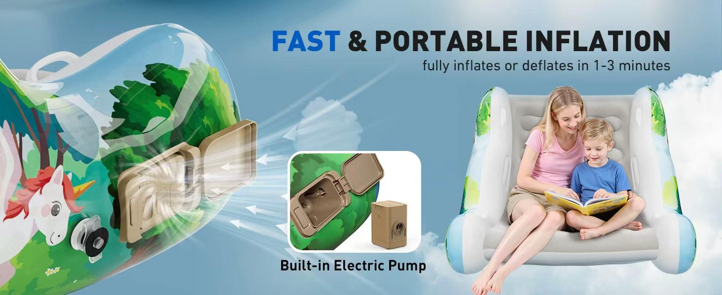 Crakrora Rocking Sensory Chair for Kids Baby Inflatable Air Cloud Rocker Sofa for Autism ADHD Toddlers 3-8 Years Gifts Premium PVC Leak-Proof Portable Inflation Self-Soothing Motor Skills Training Crakrora Rocking Sensory Chair for Kids Baby Inflatable Air Cloud Rocker Sofa for Autism ADHD Toddlers 3-8 Years Gifts Premium PVC Leak-Proof Portable Inflation Self-Soothing Motor Skills Training