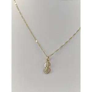 14K Gold Diamond-Cut Initial Singapore Set