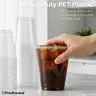 FRESHWARE 100-Pack Disposable Plastic Cups | Heavy-Duty, Stackable & BPA-Free