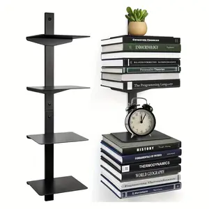 2-Pack Heavy-Duty 2-Tier Carbon Steel Shelf Set, Hidden Storage Rack with Strong Load Bearing for Bathroom, Kitchen, Room Decor, Indoor Furniture Shelves & Racks