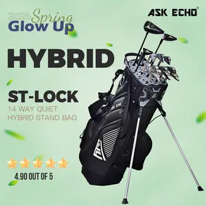 Ask Echo Golf 2025 ST-LOCK Mecha 14 Way Dividers Soundless Stand Bag / Black