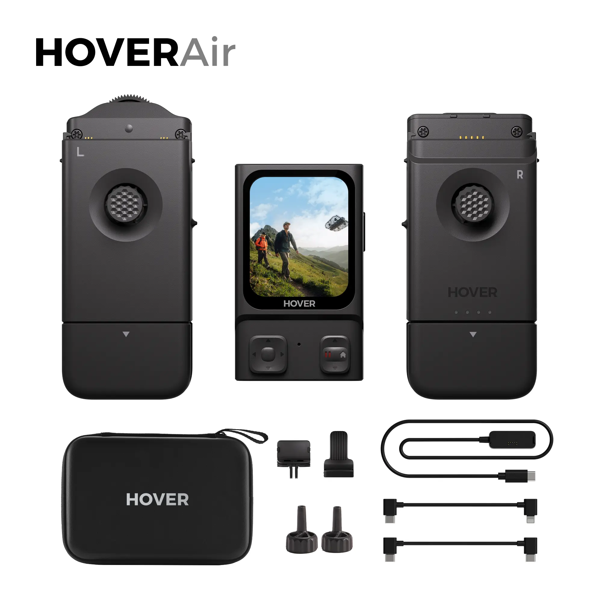 HOVERAir Beacon & Joystick Set, Lightweight Drone Controller with 1.78-Inch OLED Display | Up to 1 km Transmission, One-Handed Control, Quick Return