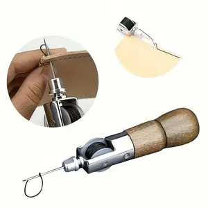 Professional Leather Hand Sewing Hook Suit - Quick Sewing Tools, Artificial Leather Precision Sewing And Engraving Tools, Metal Frame Retro Design, Easy To Use Leather Making Tools, Suitable For DIY Hand Patching, Leather Working Tools, Craft Restoration