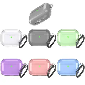 TechSnap GlowGuard — Translucent Earbuds Case with Carabiner