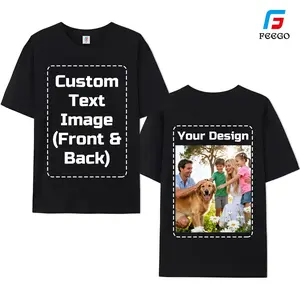 FEEGO Custom Your Own Bootleg Shirts Personalize Text & Photo Vintage Graphic Tee for Boyfriend Girlfriend Valentine's Gift Women's Cotton Top Matching Set shirts  women god gift