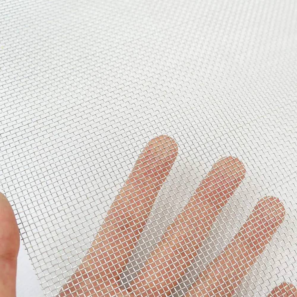 2 Pack 304 Stainless Steel Woven Wire 10 Mesh, 12"x24" (30cmx60cm) Cabinets Wire Guard Screen Metal  Mesh Window Screen Net