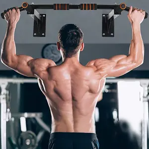 Heavy Duty Wall Pull-Up Bar | 1400LB Max Load, All-in-One Home Gym System with Hanging Straps, Great for Weighted Exercise, Dips, Pull-Ups, Push-Ups & Core Training – Black Commercial Strength Gear