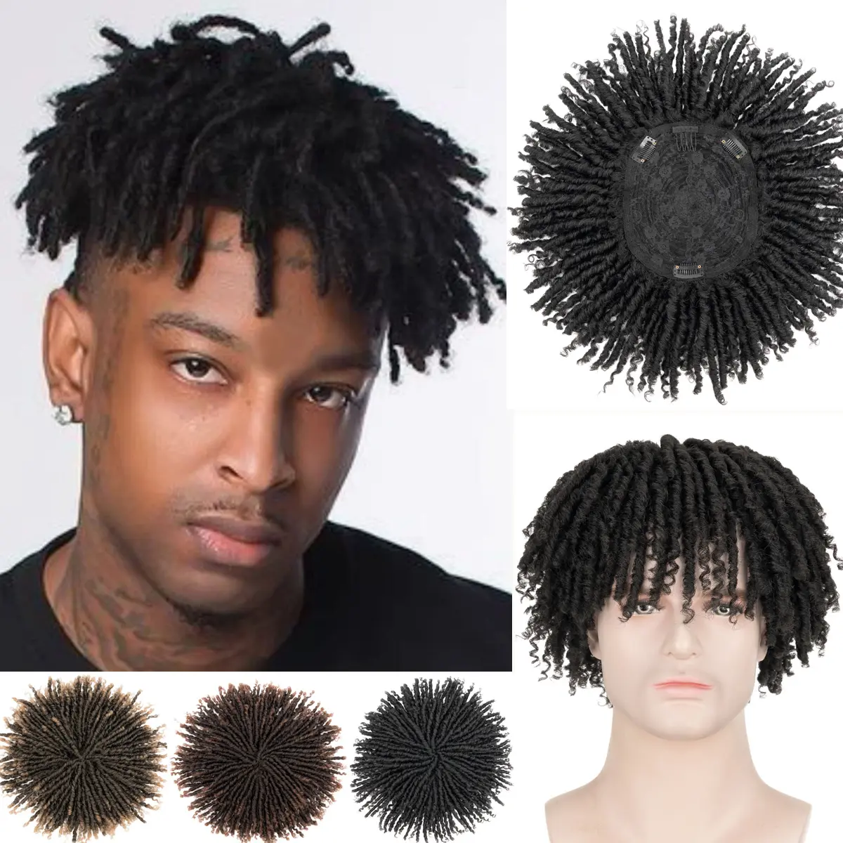 Synthetic Lace Front Half Wig, 12\