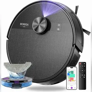 MONSGA 7000Pa Robot Vacuum & Mop Combo with LiDAR Navigation, 180-Minute Runtime, Smart Mapping, App & Voice Control