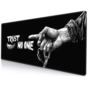 Trust No One Design Extended Mouse Pad, 1 Count Rectangle Large Gaming Mouse Pad, Non-slip Personalized Mouse Pad for Home Office Desk