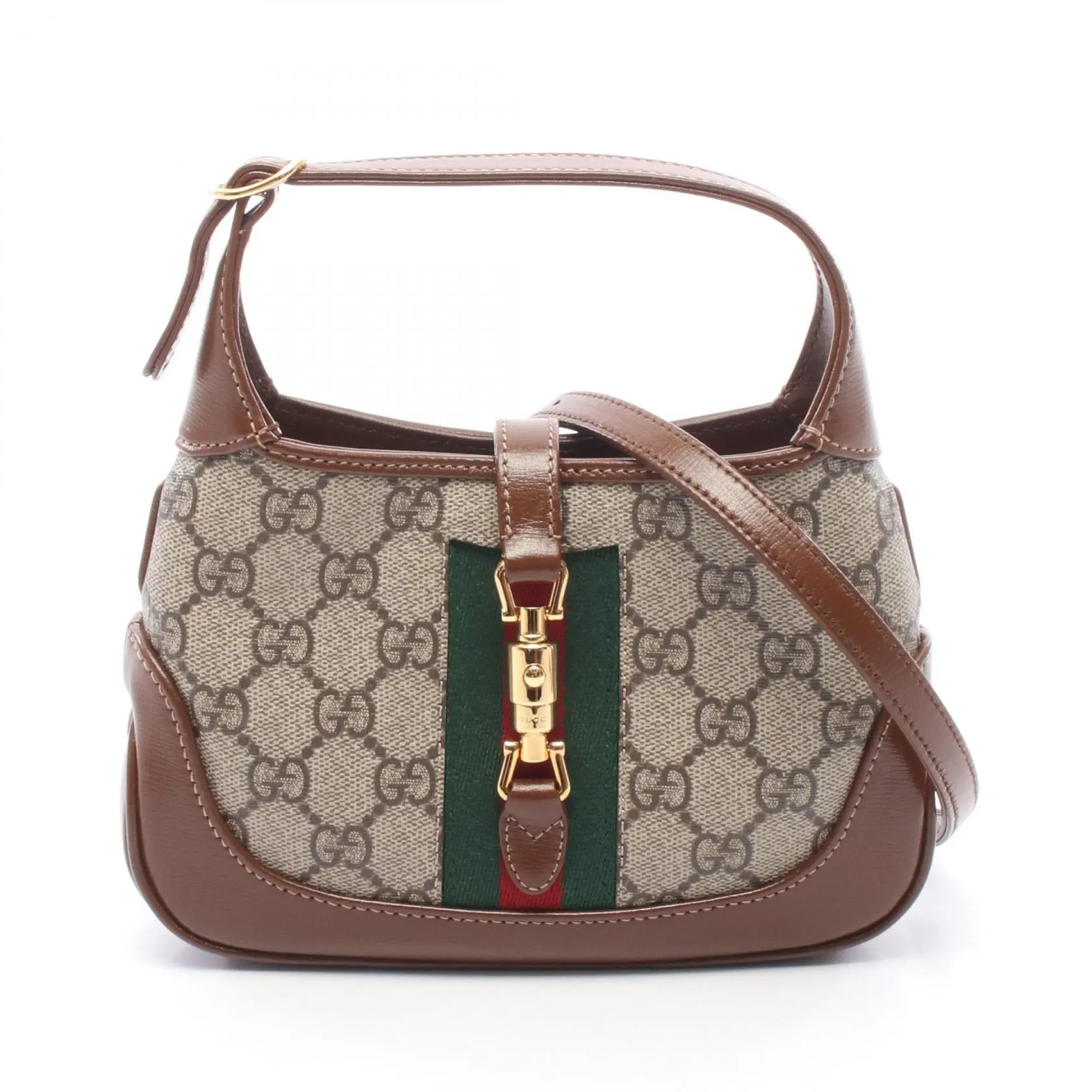 Pre-owned GUCCI Plastic Shoulder Bags Jackie 1961 GG Supreme Coated Canvas 2way Handbag