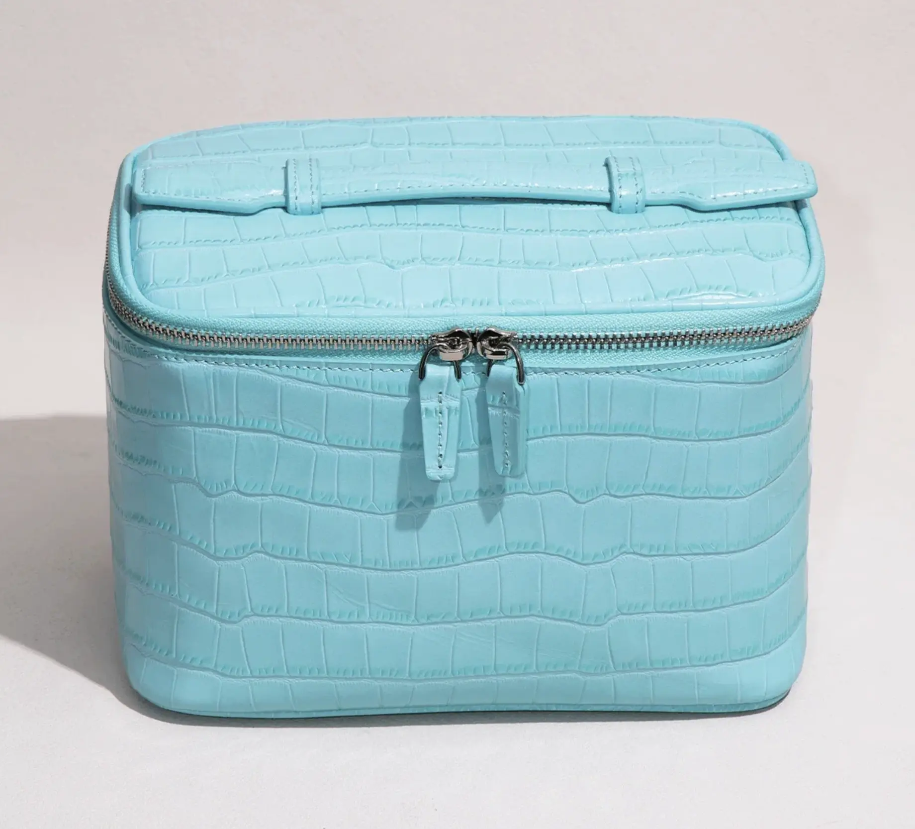 aurelia specchiere croc embossed vanity bag