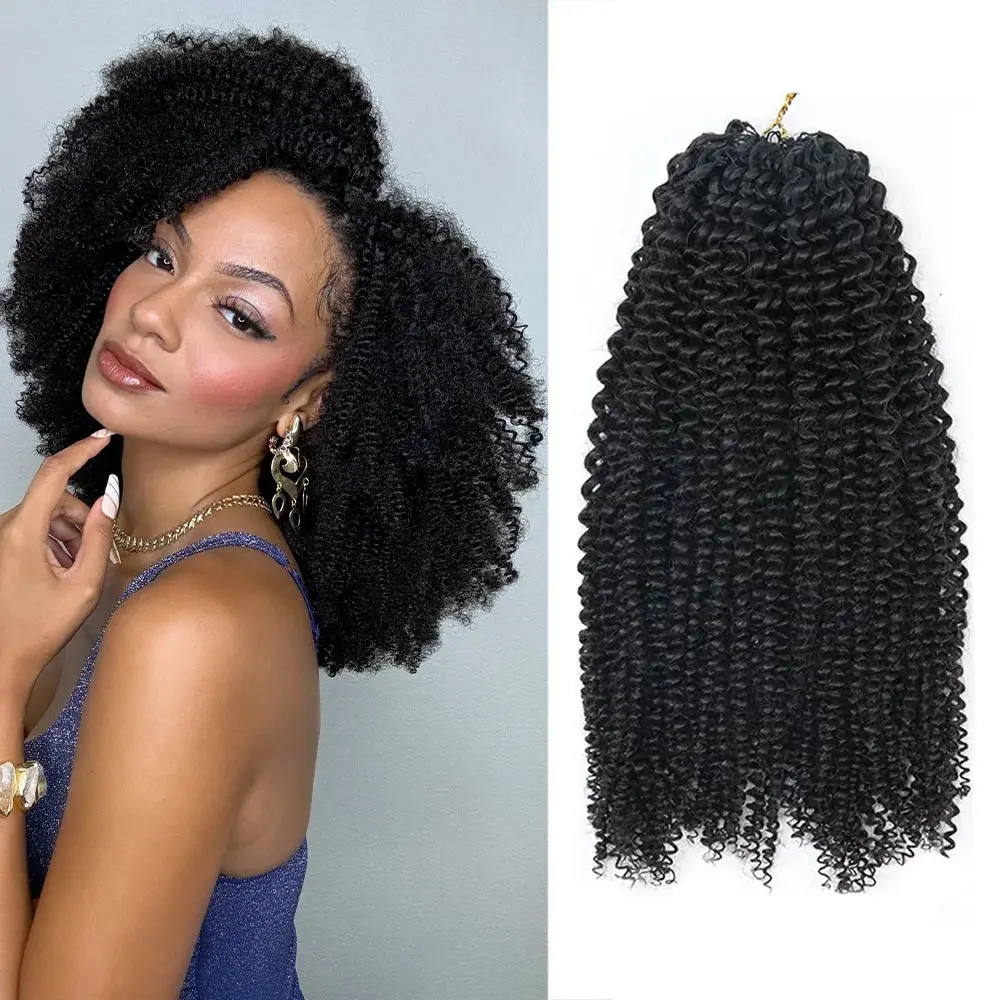 Ygwigs Afro Kinky Curly Feather Crochet Hair Extension Human Hair Double-Strand 60g/Bundle Ygwigs Afro Kinky Curly Feather Crochet Hair Extension Human Hair Double-Strand 60g/Bundle