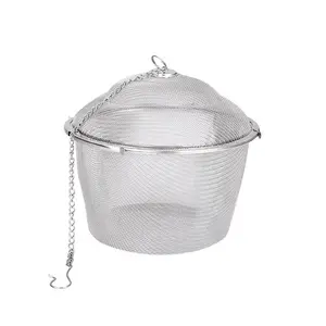 Reusable Stainless Mesh Herbal Strainer Teakettle Locking Tea Filter Infuser Spice Seasoning Ball Basket Tea Ball Bag Box Bag Tea Infuser