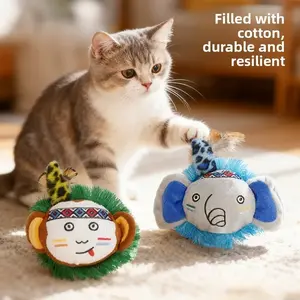 Cute Cartoon Animal Cat Toy with Catnip for Kittens