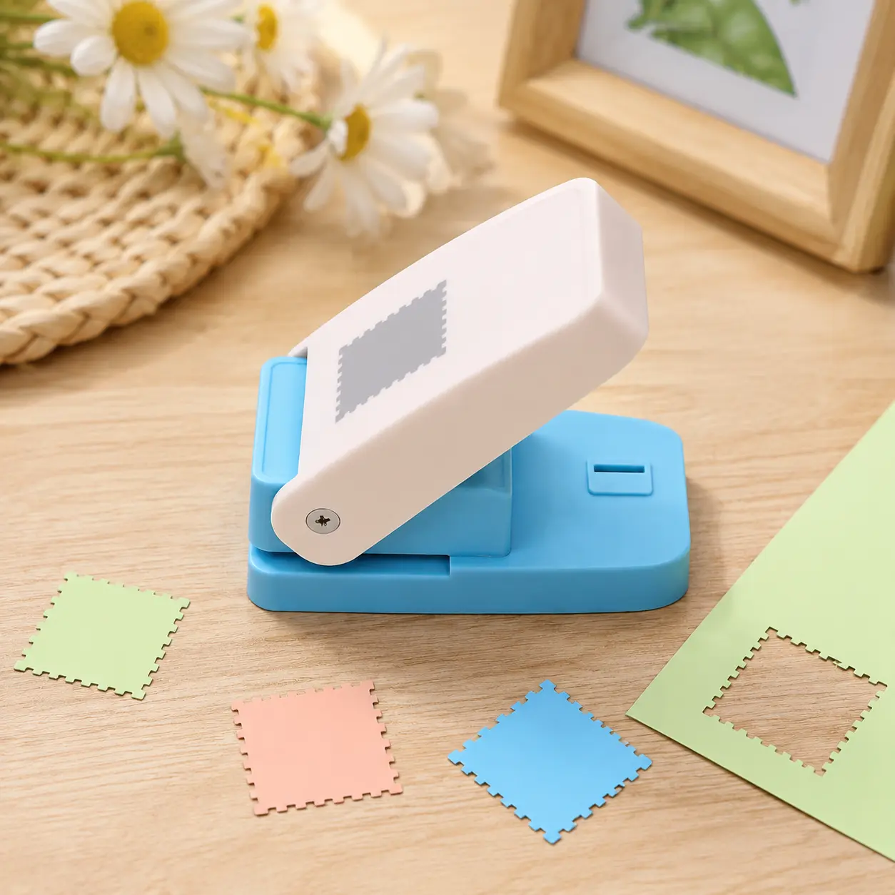 Large Stamp Puncher & Embossing Tool - No Battery Needed,  for Handmade Books, Scrapbooking, Home & Office Craft Supplies