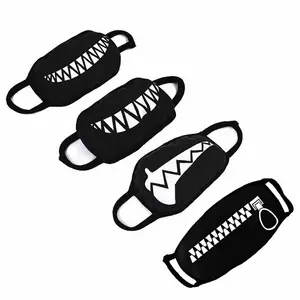 Set of 4 Teeth Pattern Unisex Cotton Blend Anti Dust Face Mouth Mask