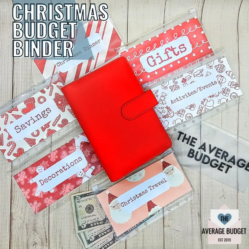 Holiday Time Christmas Savings Budget Binder and Envelopes for Cash Stuffing