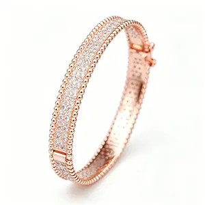 City Fashion Elegant Fashion Bangle Bracelet, Trendy Stack Bangle, Diamond Bracelet Jewelry for Party, Daily Clothing Decor, Trendy All-match & Exquisite Jewelry for Birthday Gift