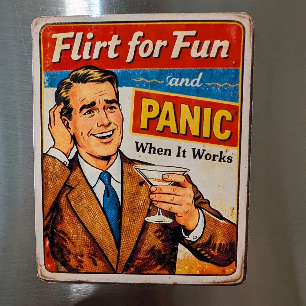 1-Piece Acrylic Printed Magnetic Refrigerator Magnet, Dad Joke Room Decor, Funny Sarcastic Kitchen Gift, Retro Humor Home Supply