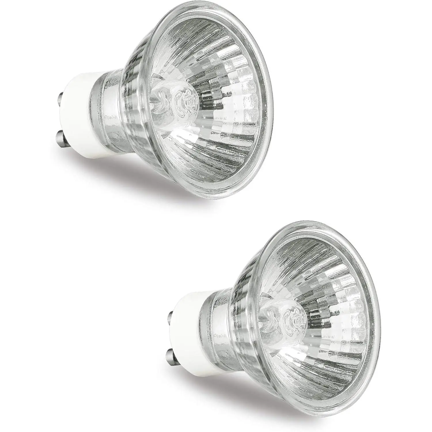 GGU10 Halogen Bulb 120V 50W Halogen Light Bulbs for Candle Warmer Lamp, GU10+C, MR16 with Glass Cover, 2700K Warm White, Dimmable, Pack of 2