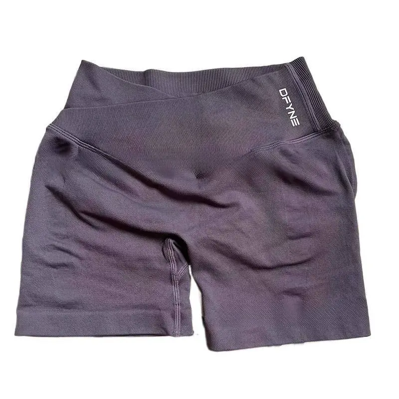 DFYNE Seamless V Waist Gym Shorts  Scrunch Butt High Waisted Shorts Squat Proof Aesthetic Workout Shorts for Women
