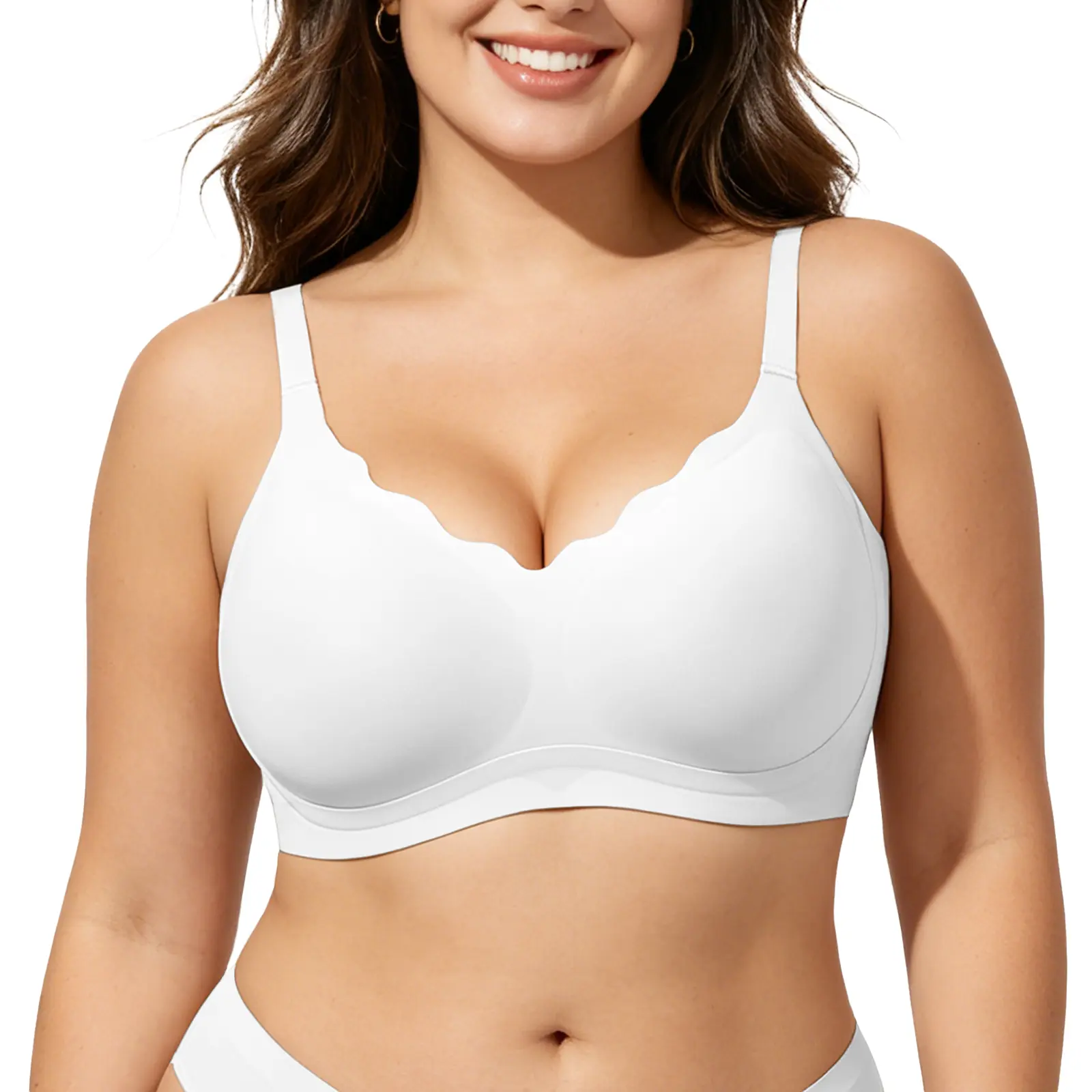 Jelly Wireless T-shirt Bra - Seamless, Push up Plus Size, Friendly, Soft, Women's, Apparel, Basics, Veck Gamis bra pack