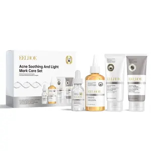 Acne care set, rich in salicylic acid, hyaluronic acid and niacinamide, is a moisturizing facial skin care set for men and women (including toner, anti oil essence cream and makeup remover)