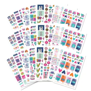 Kids Stickers Bundle - 3 Sets (8 sheets/set) | Fun, Hand-Illustrated Stickers for Gratitude Journals, School Memories & More! For Scrapbooking, Planners & Creative Fun!