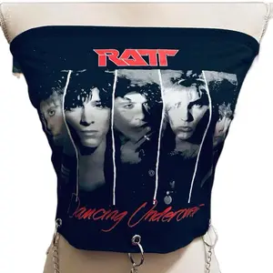 Custom made ratt tube top with chain size large dm if need a bigger size