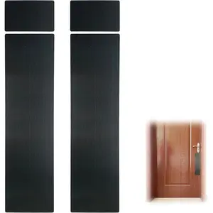 Door Protector from   - Stainless Steel and Anti Scratch Protector for Door, 2 Sizes Stick Pet Scratch Plate, Self-Adhesive Door Scratch Protector Door Frame Protector